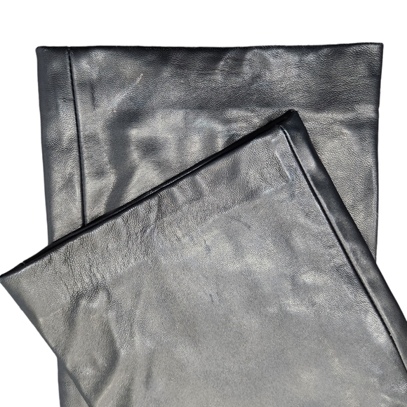 Vintage Danier buttery soft high waisted black leather straight leg pants sz 10 - Picture 7 of 9